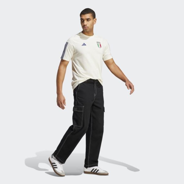 T-shirt Adidas Italy Tiro 23 En Coton Blanc