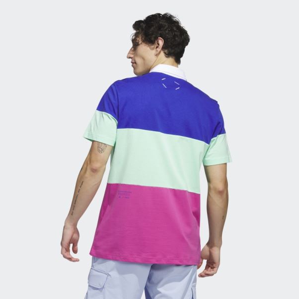 Polo De Golf Adicross Block Bleu Adidas