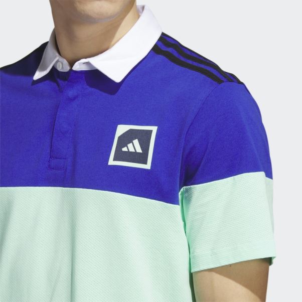 Polo De Golf Adicross Block Bleu Adidas