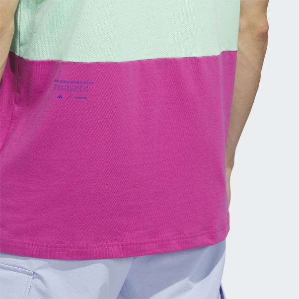 Polo De Golf Adicross Block Bleu Adidas