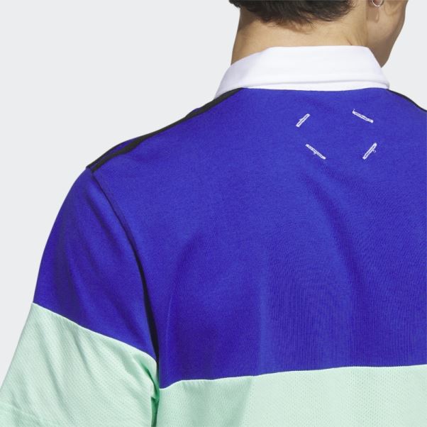 Polo De Golf Adicross Block Bleu Adidas