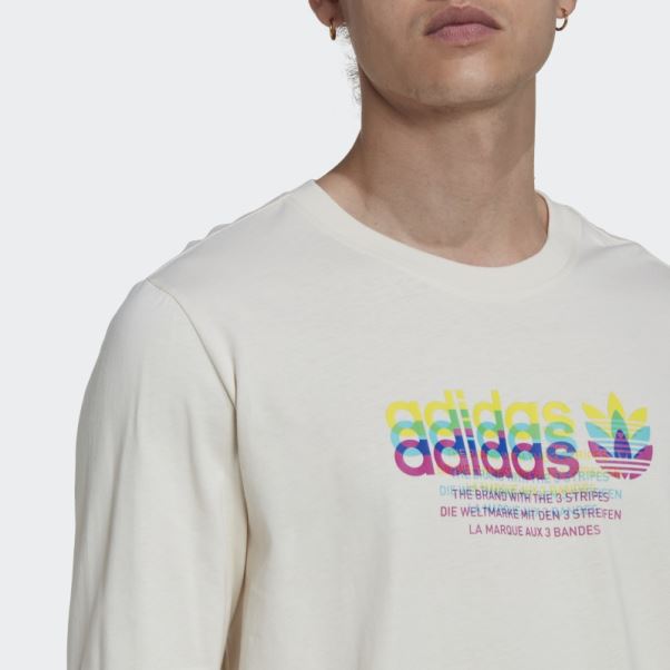 T-shirt Hyperreal Manches Longues Blanc Adidas