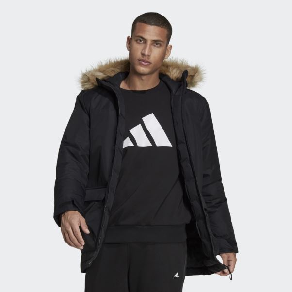 Parka à Capuche Adidas Utilitas Noir élégant