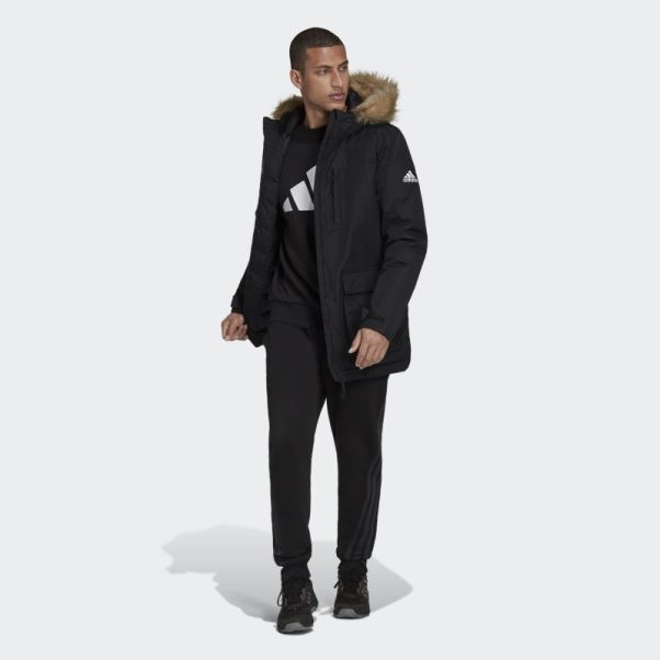 Parka à Capuche Adidas Utilitas Noir élégant
