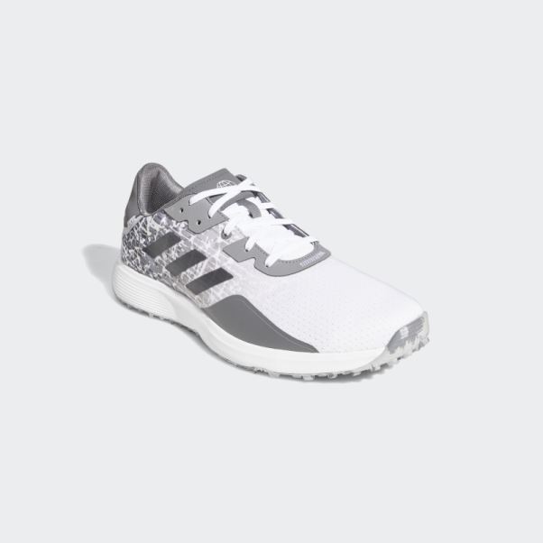 Chaussures De Golf S2g Larges Sans Crampons Blanc Adidas