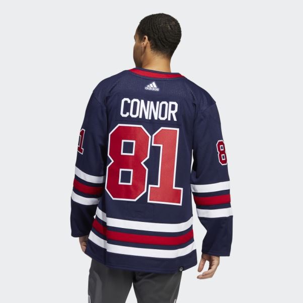 Adidas Jets Connor Troisième Maillot Authentique Bleu Marine 09 Ccm-sld