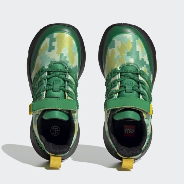 Adidas X Lego Racer Tr21 Chaussures à Lacets élastiques Et Sangle Supérieure Mode Vert