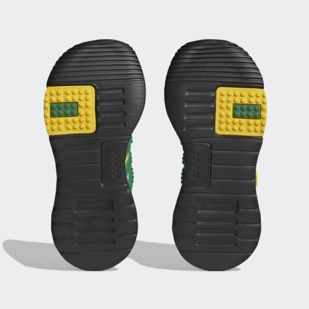 Adidas X Lego Racer Tr21 Chaussures à Lacets élastiques Et Sangle Supérieure Mode Vert