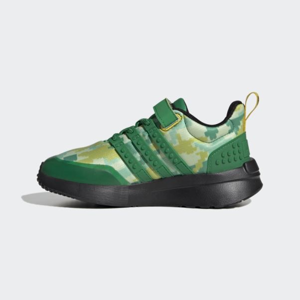 Adidas X Lego Racer Tr21 Chaussures à Lacets élastiques Et Sangle Supérieure Mode Vert