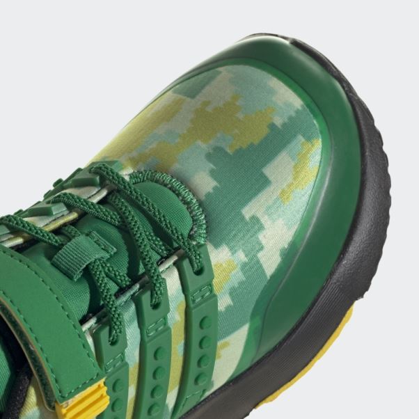 Adidas X Lego Racer Tr21 Chaussures à Lacets élastiques Et Sangle Supérieure Mode Vert