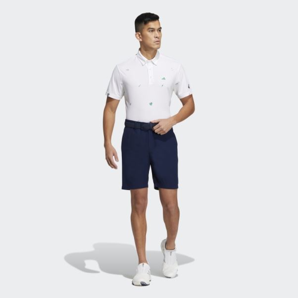 Polo Adidas Play Vert Monogramme Blanc