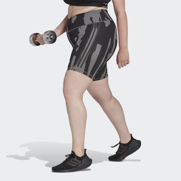 Thebe Magugu Biker Shorts (taille Plus) Adidas Gris