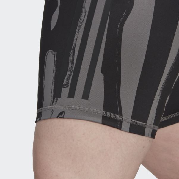 Thebe Magugu Biker Shorts (taille Plus) Adidas Gris