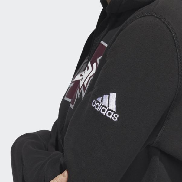 Sweat à Capuche Polaire Noir Adidas