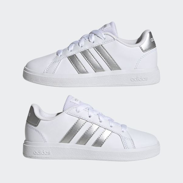 Chaussures De Tennis à Lacets Adidas Grand Court Lifestyle Blanches