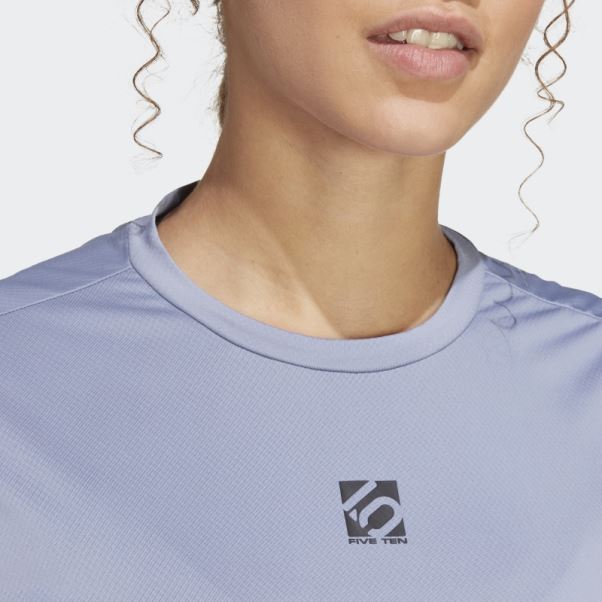 T-shirt Adidas Five Ten Bike Trailx Violet Argenté