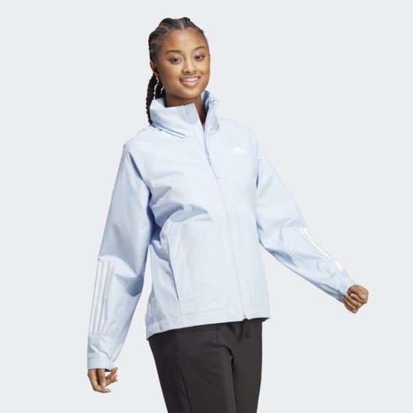 Veste Bsc 3-stripes Rain.rdy Bleu Aube Adidas