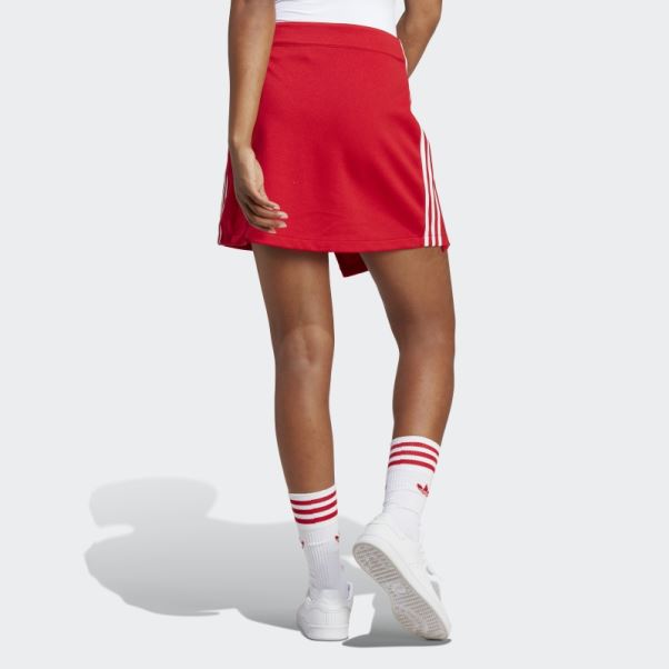 Jupe Courte Enveloppante Adidas Scarlet Adicolor Classics à 3 Bandes