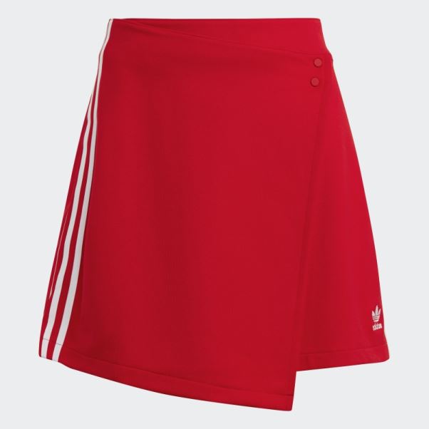 Jupe Courte Enveloppante Adidas Scarlet Adicolor Classics à 3 Bandes