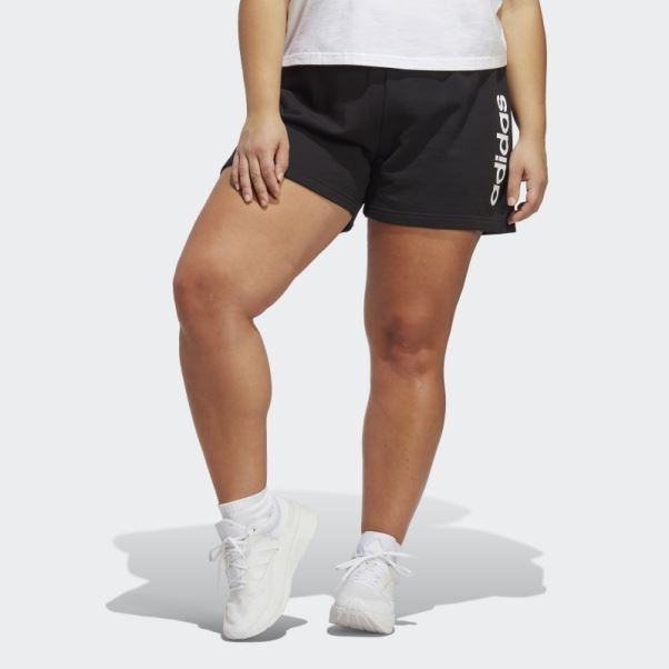 Essentials Linear French Terry Short (taille Plus) Adidas Noir