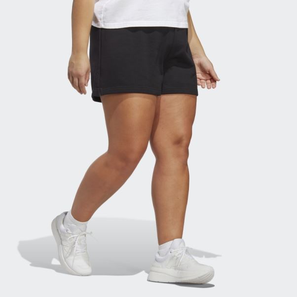 Short Adidas Essentials Linear Français Terry Noir (grande Taille)