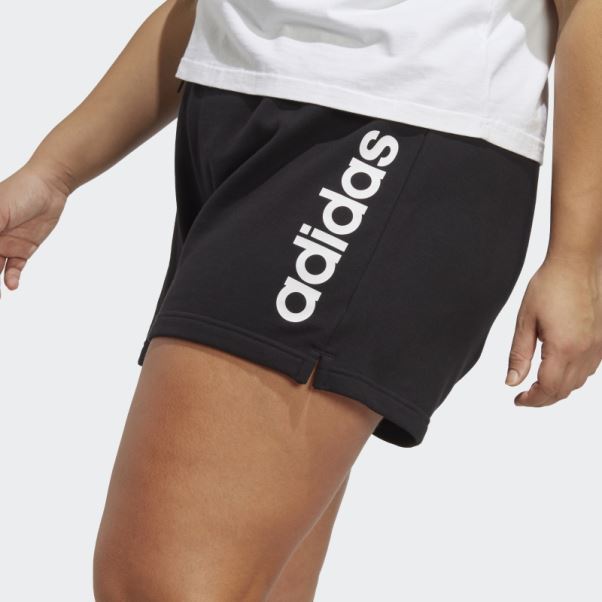 Short Adidas Essentials Linear Français Terry Noir (grande Taille)