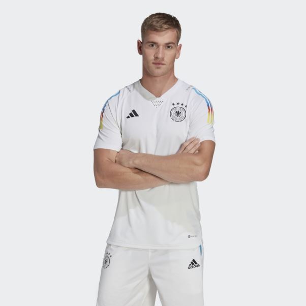Maillot Pré-match Adidas Allemagne Tiro 23 Game Day Blanc