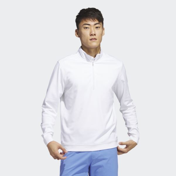 Sweat-shirt De Golf Blanc Adidas Surélevé