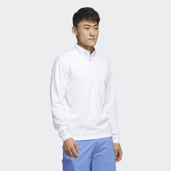 Sweat-shirt De Golf Blanc Adidas Surélevé