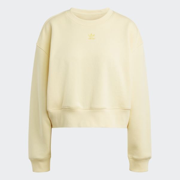 Sweat Adicolor Essentials Crew Jaune Adidas