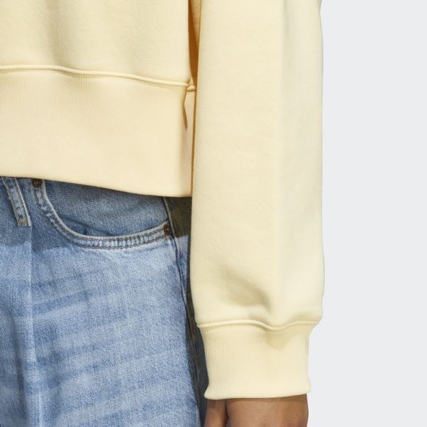 Sweat Adicolor Essentials Crew Jaune Adidas