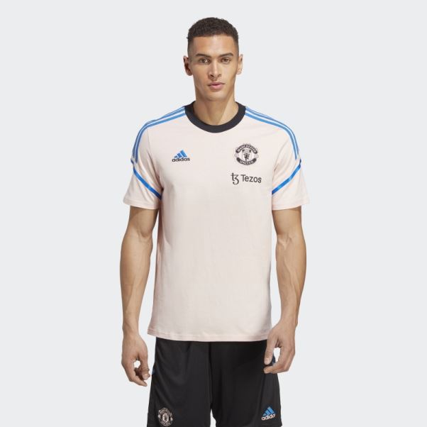 T-shirt D'entrainement Manchester United Condivo 22 Rose Icey Adidas