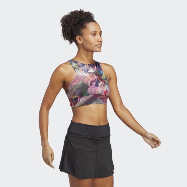 Adidas Melbourne Tennis Crop Top Multicolore
