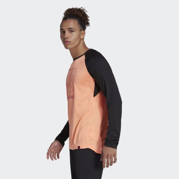 Maillot Manches Longues Adidas Cinq Dix Orange