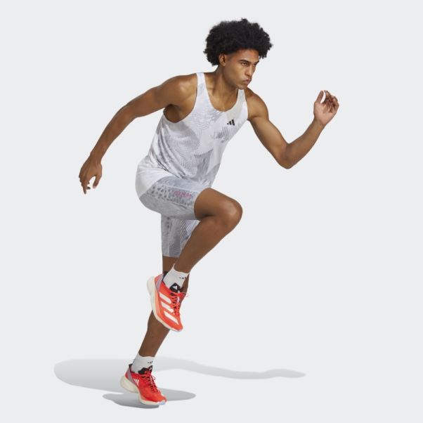 Débardeur Adizero Blanc Adidas