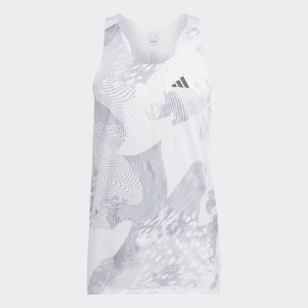 Débardeur Adizero Blanc Adidas