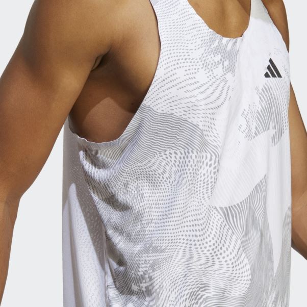 Débardeur Adizero Blanc Adidas