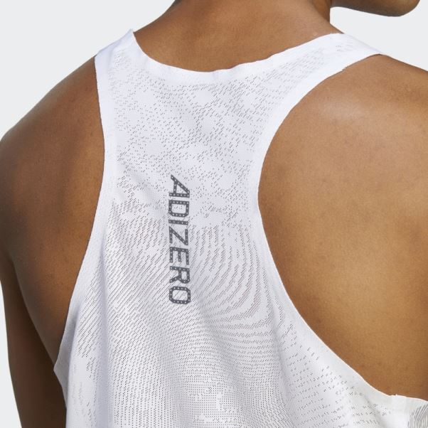 Débardeur Adizero Blanc Adidas