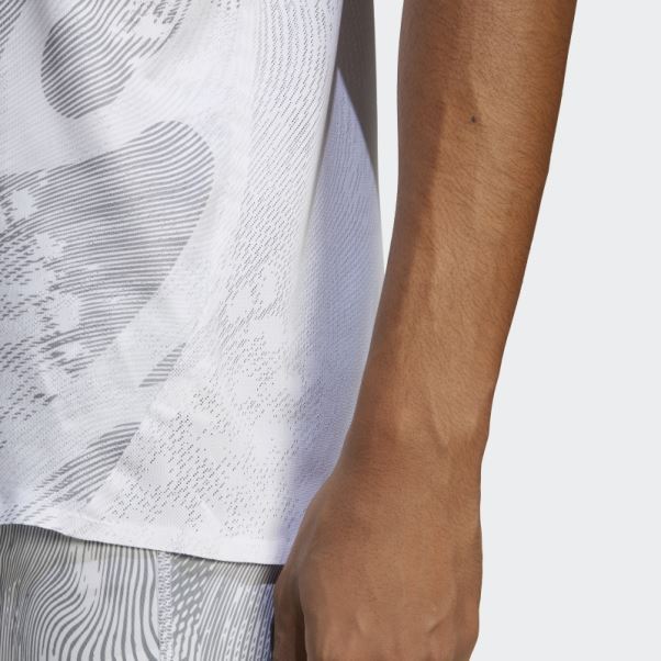 Débardeur Adizero Blanc Adidas