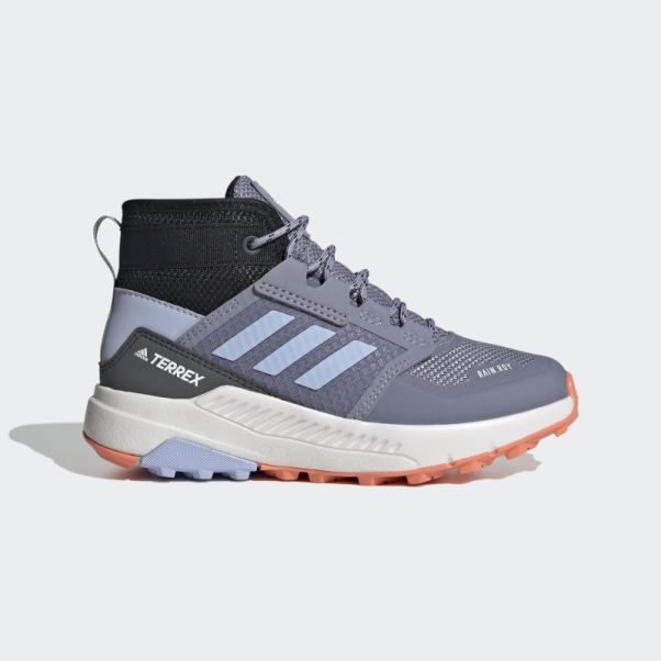 Terrex Trailmaker Mid Rain.rdy Chaussures De Randonnée Argent Violet Adidas