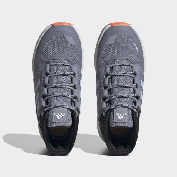 Terrex Trailmaker Mid Rain.rdy Chaussures De Randonnée Argent Violet Adidas