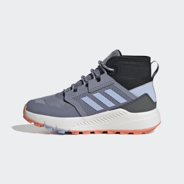 Terrex Trailmaker Mid Rain.rdy Chaussures De Randonnée Argent Violet Adidas