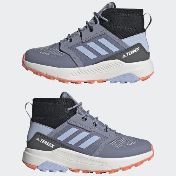 Terrex Trailmaker Mid Rain.rdy Chaussures De Randonnée Argent Violet Adidas