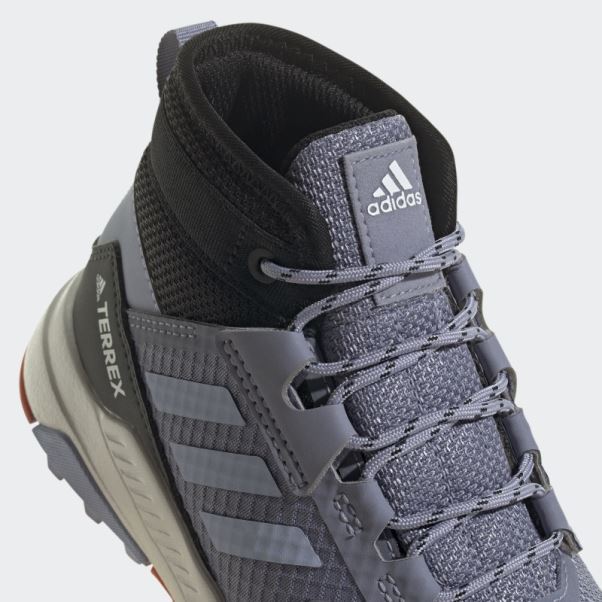 Terrex Trailmaker Mid Rain.rdy Chaussures De Randonnée Argent Violet Adidas