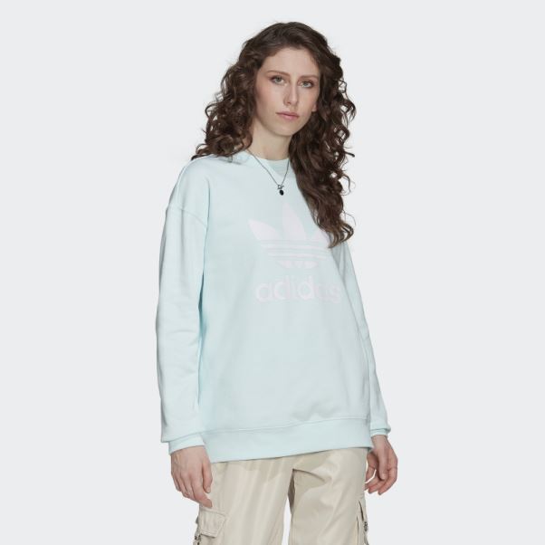 Sweat Adidas Trèfle Bleu Mode