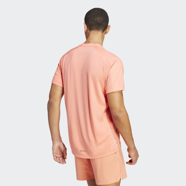 T-shirt D'entraînement Imprimé Pu Corail Adidas