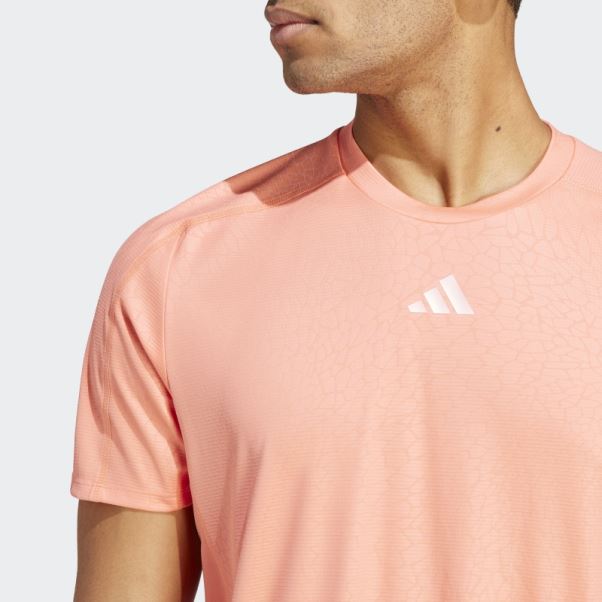 T-shirt D'entraînement Imprimé Pu Corail Adidas