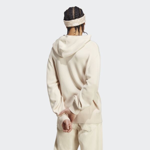 Sweat à Capuche En Maille Adidas Premium Essentials Blanc