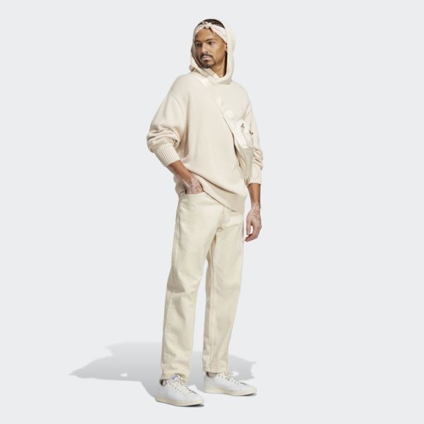 Sweat à Capuche En Maille Adidas Premium Essentials Blanc