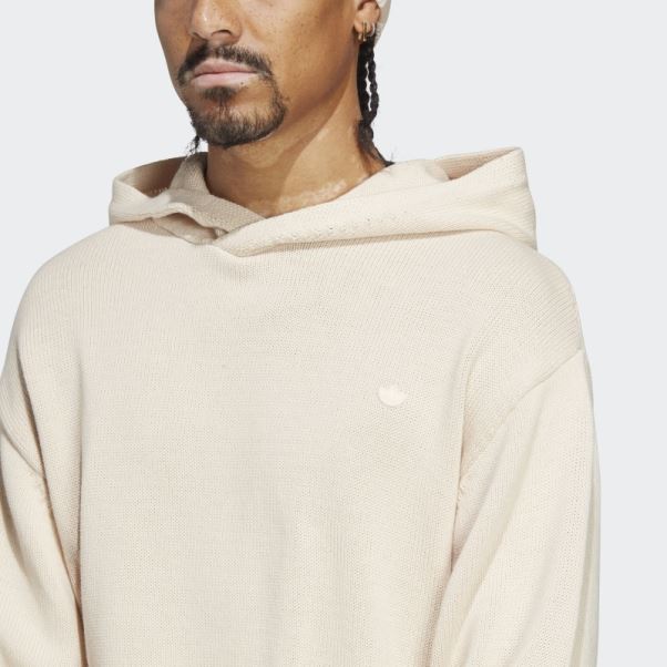 Adidas Sweat à Capuche En Maille Blanc Premium Essentials